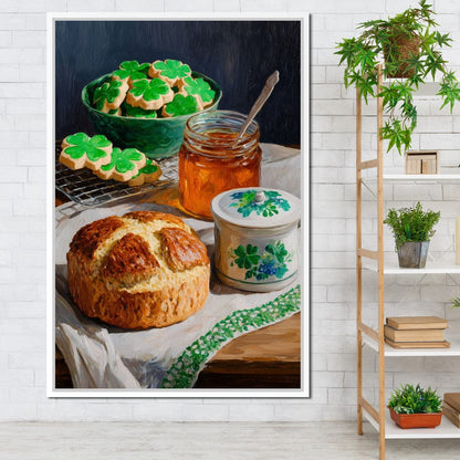Shamrock Cookies Honey Loaf Canvas Wall Art