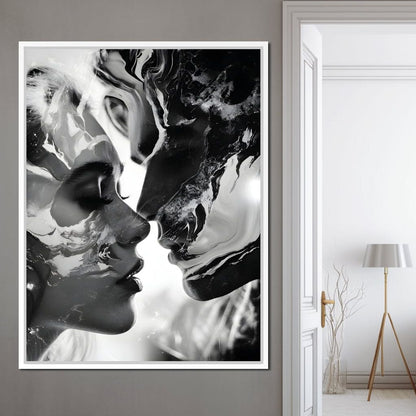 Luminous Liquid Kisses Canvas Wall Art