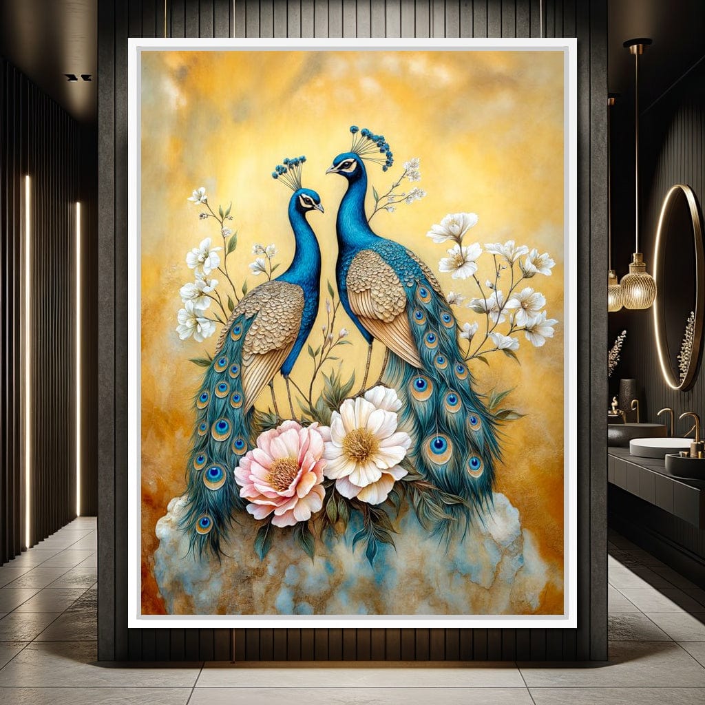 Peacock Serenade Canvas Wall Art
