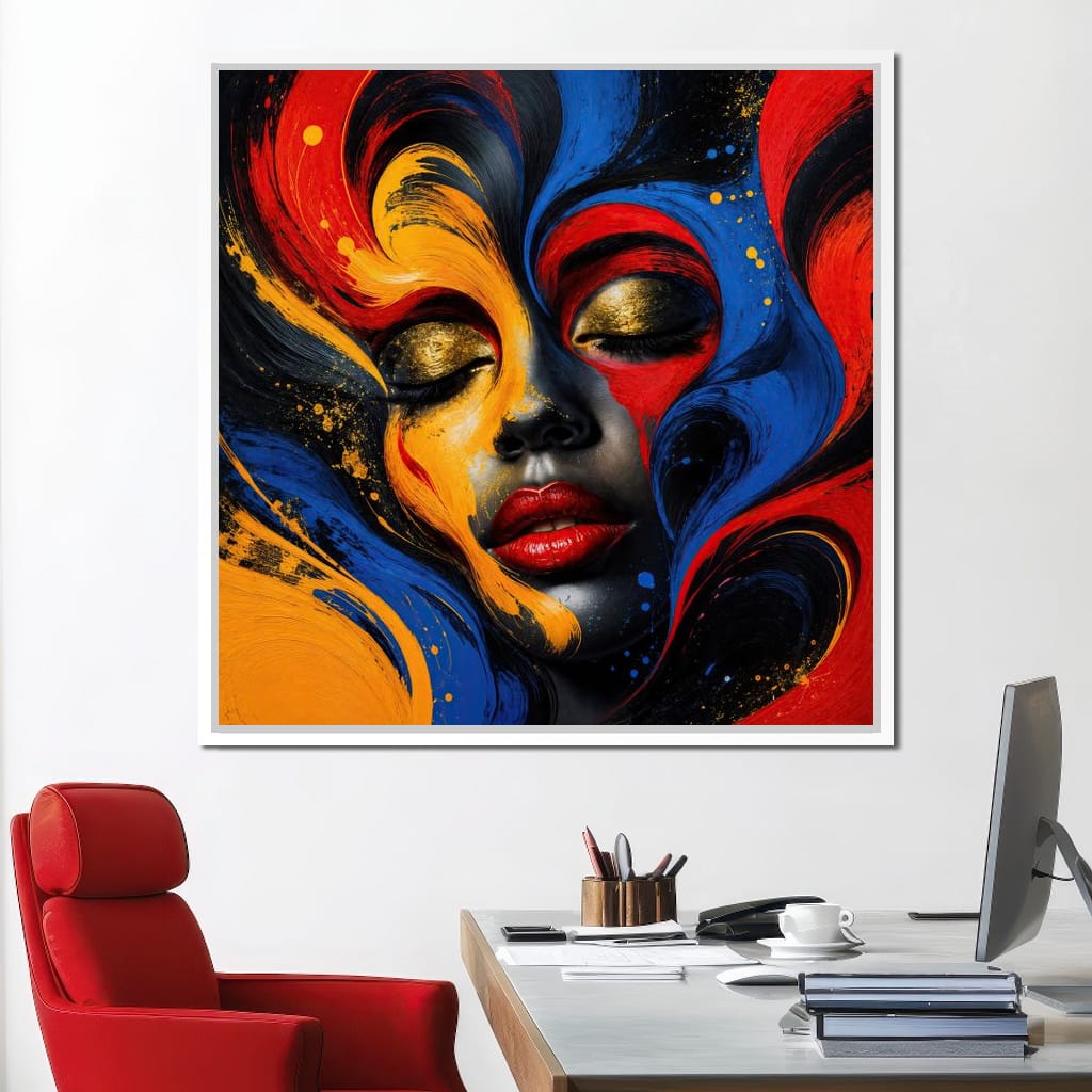 The Face Becomes Emotion Canvas Wall Art