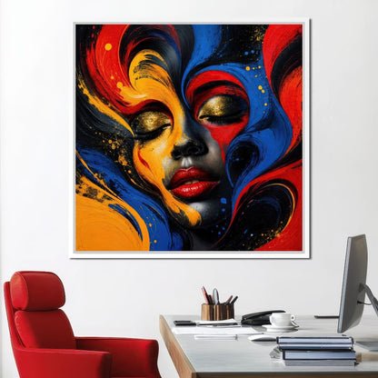 The Face Becomes Emotion Canvas Wall Art