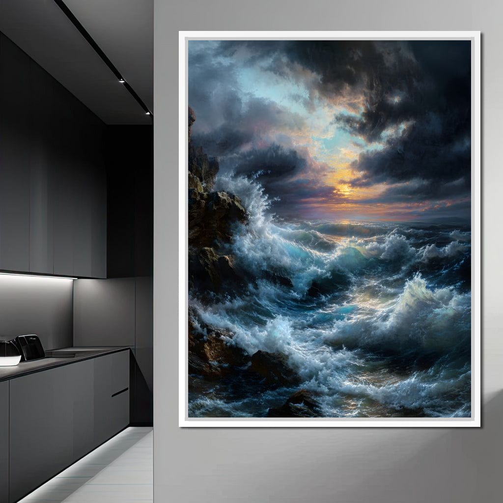 Tempest Dawn Ocean Fury Canvas Wall Art