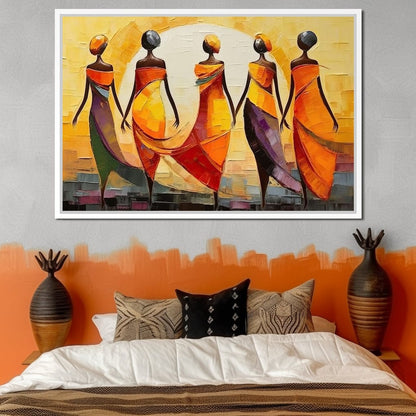 African Sunset Canvas Wall Art
