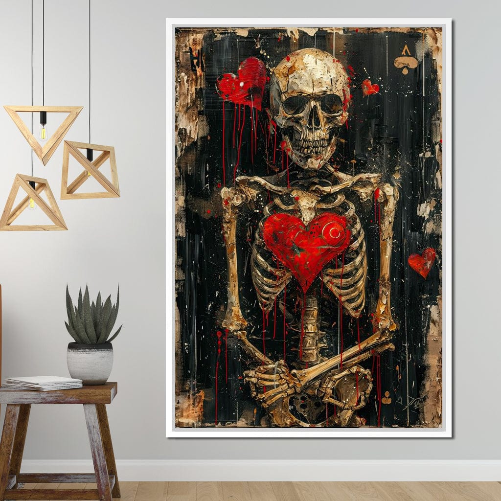 Romantic Skeleton 3 Canvas Wall Art