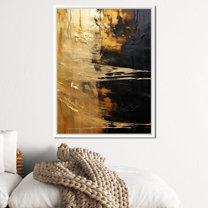 Tranquil Gold Glow Canvas Wall Art