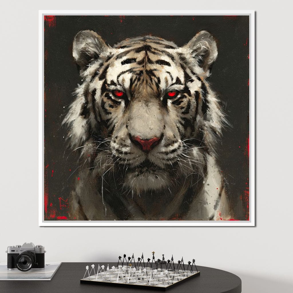 Tiger Red Gaze Canvas Wall Art
