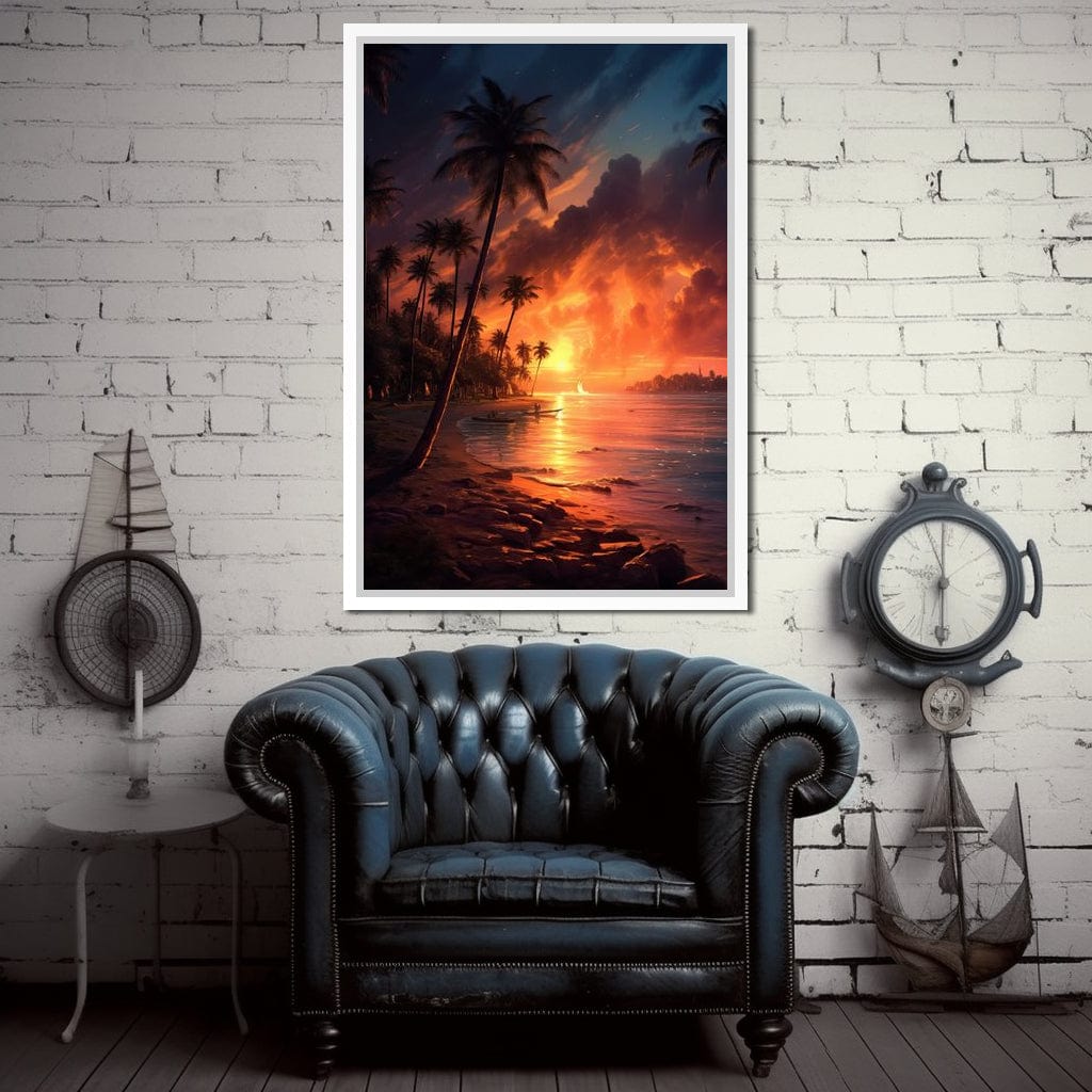 Breathtaking Sunset in California Canvas Wall Art