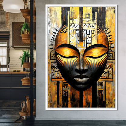 Radiant Golden Guardian Canvas Wall Art