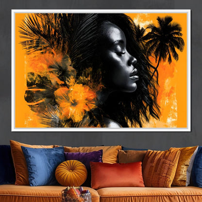 Golden Solitude Tropics Rising Canvas Wall Art
