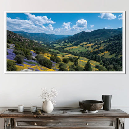 Wildflower Valley Vista Sky Canvas Wall Art