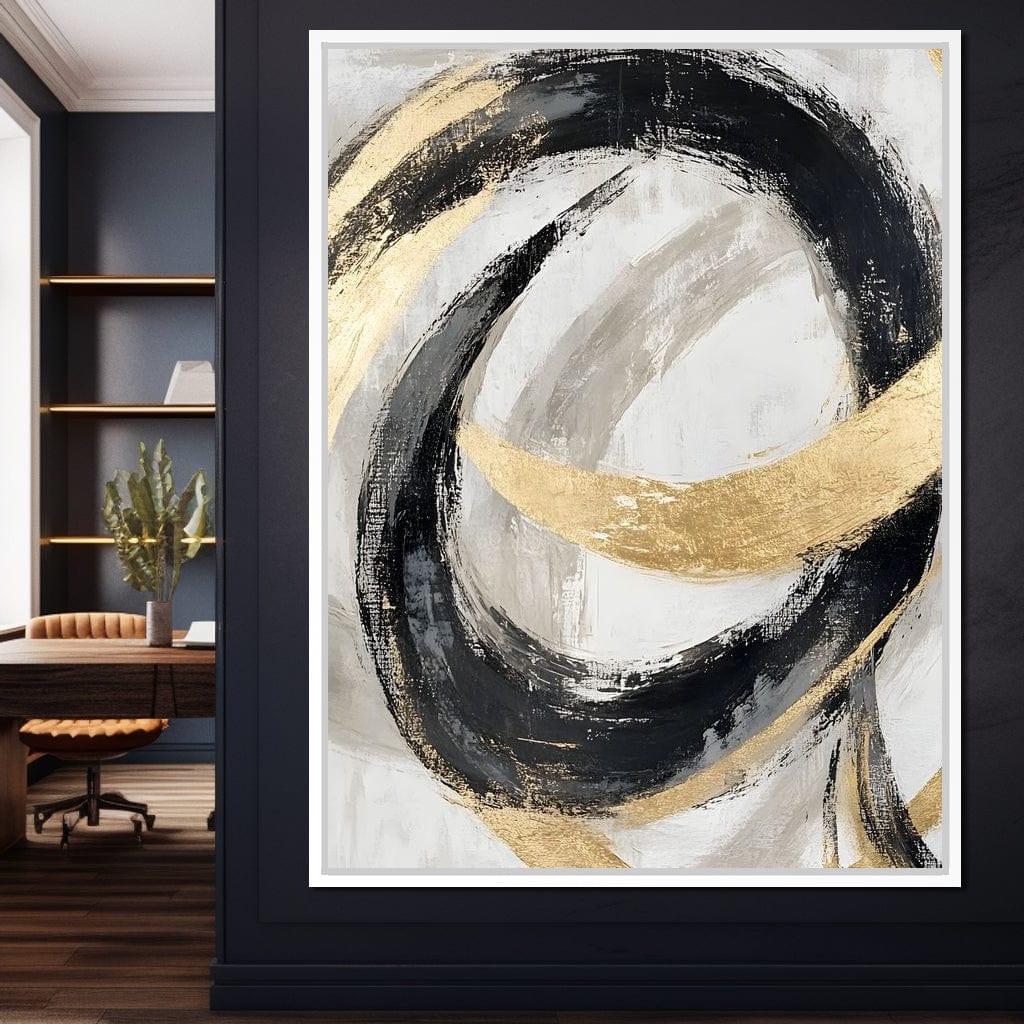 Golden Flow Rhythms Canvas Wall Art