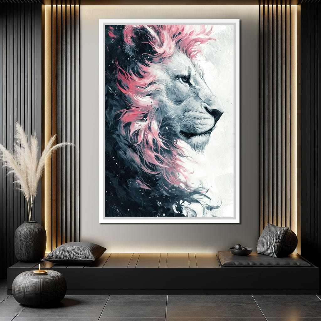 Majestic Pink Mane Monarch Canvas Wall Art