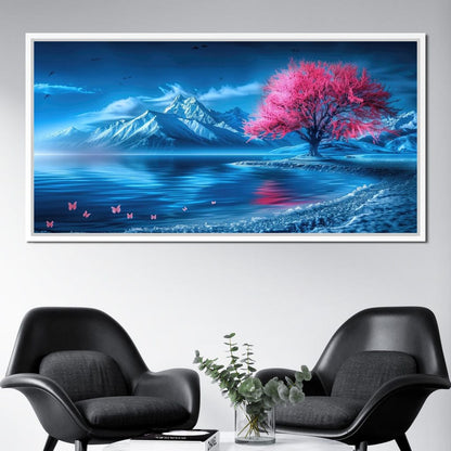 Arctic Sakura Bloom Canvas Wall Art