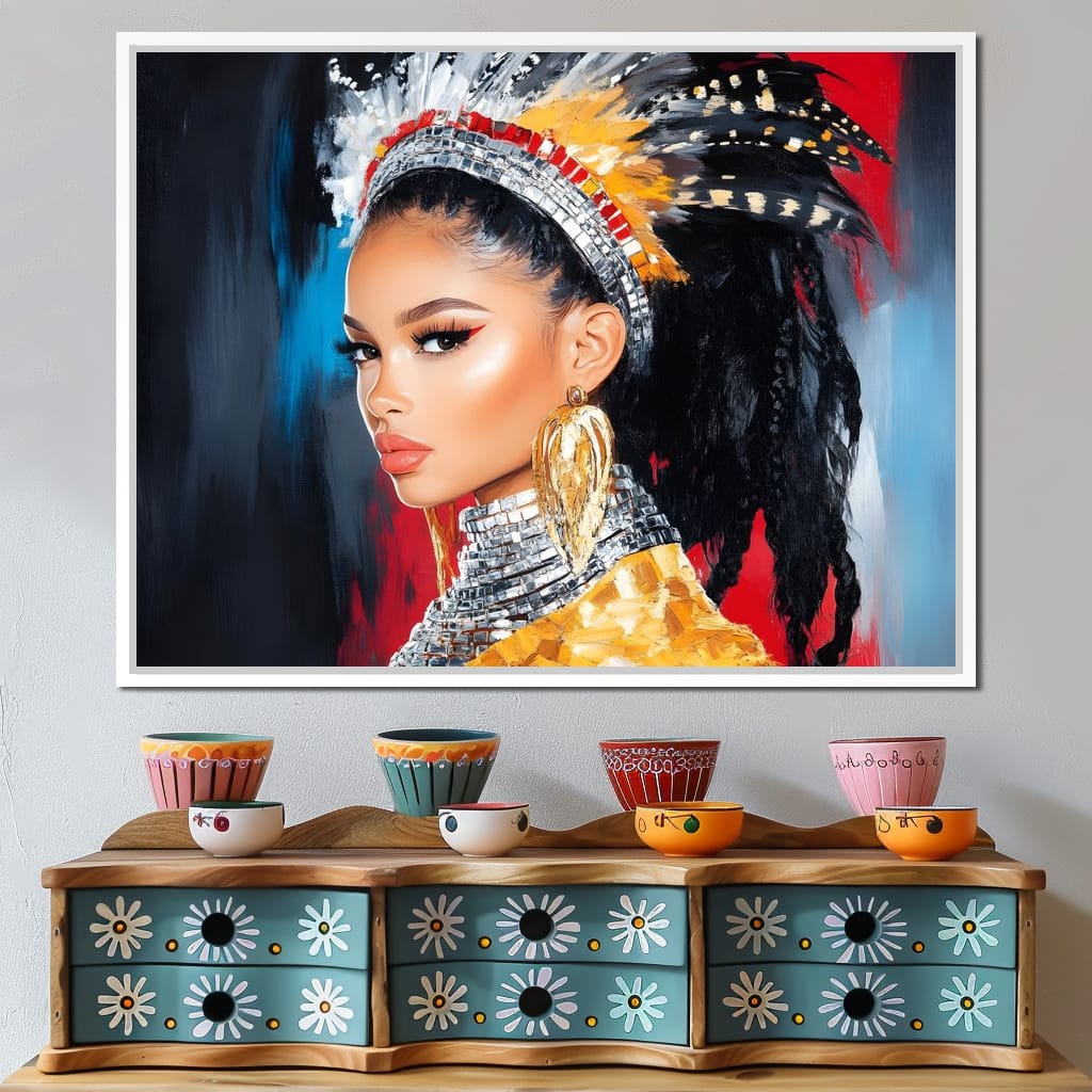 Majestic Feathered Elegance Canvas Wall Art