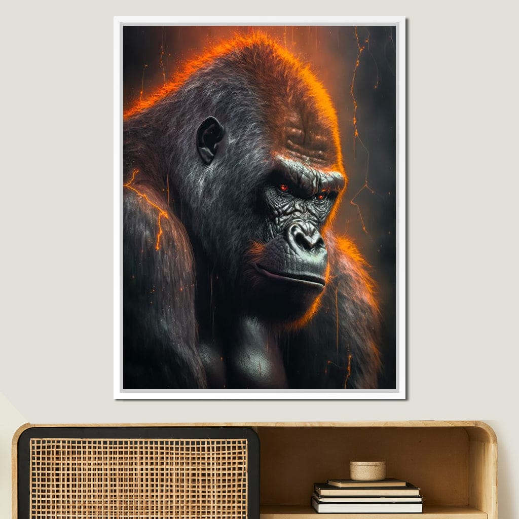 Gorilla Thunder Canvas Wall Art