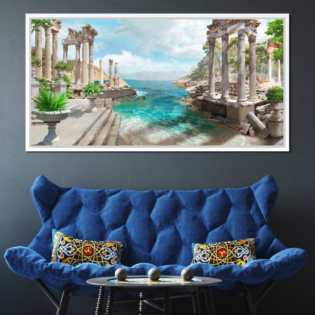 Ancient Greek Ruins Canvas Wall Art