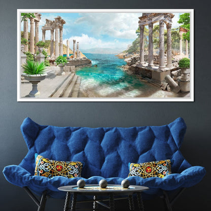 Ancient Greek Ruins Canvas Wall Art