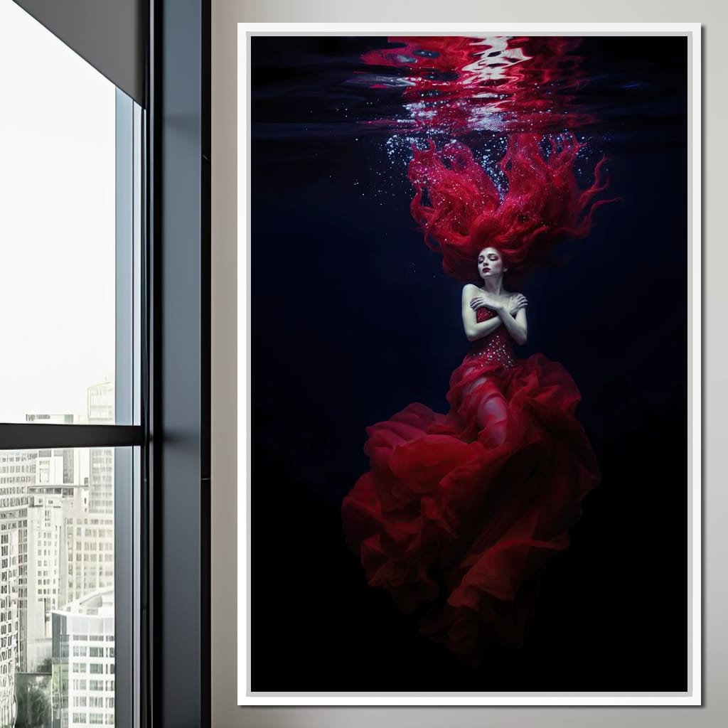 Crimson Depths Canvas Wall Art