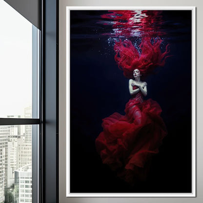 Crimson Depths Canvas Wall Art