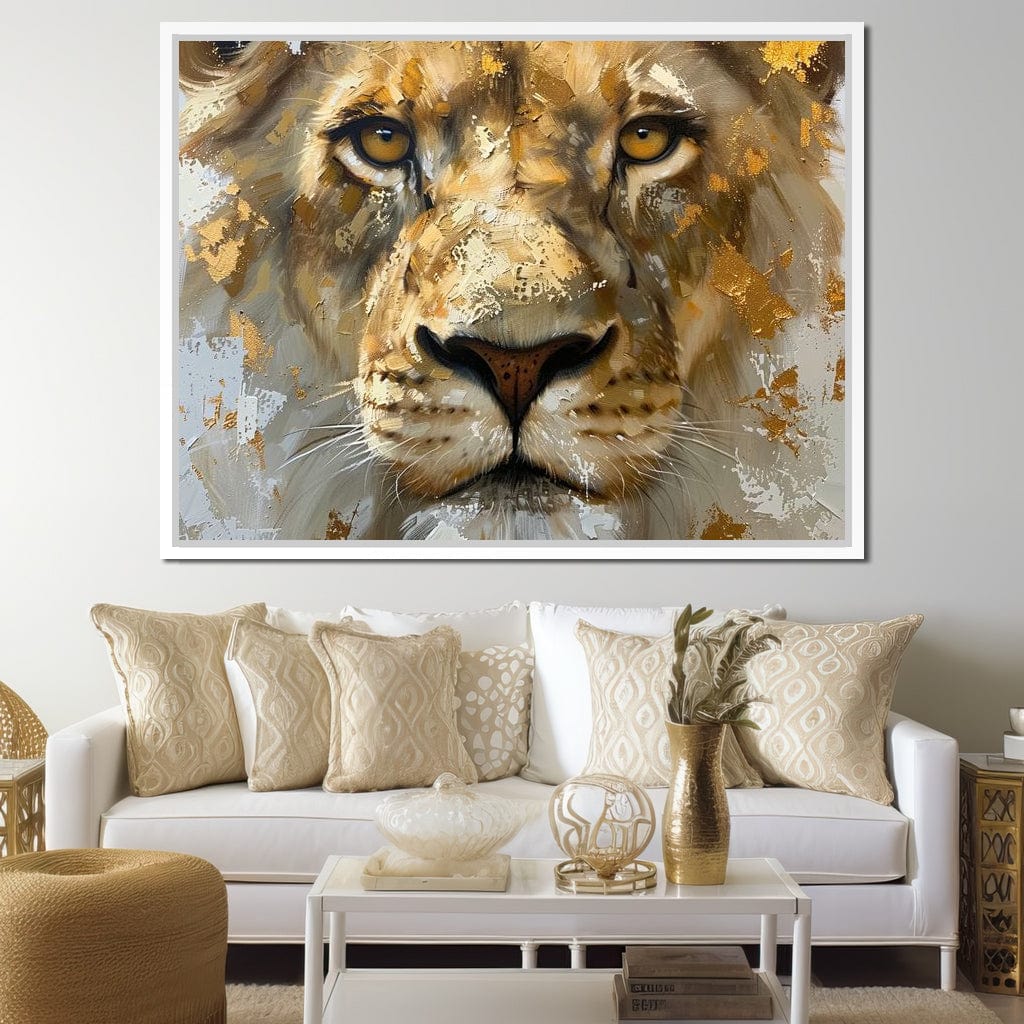 Golden Gaze of the Sovereign Canvas Wall Art