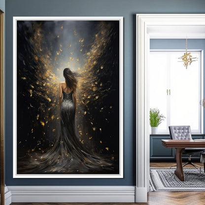 Ethereal Dream of a Starlit Muse Canvas Wall Art