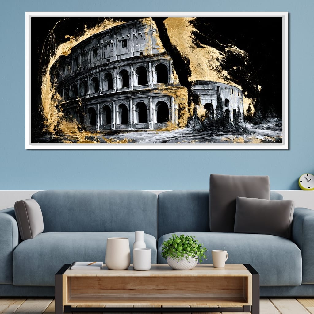 Gilded Ruins of Ancient Rome Canvas Wall Art