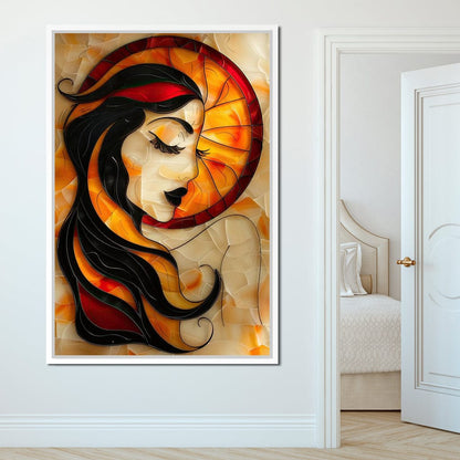 Autumnal Dream Portrait Canvas Wall Art