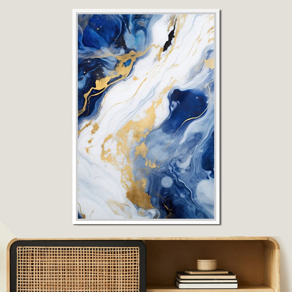 Glossy Liquid Abstraction Canvas Wall Art