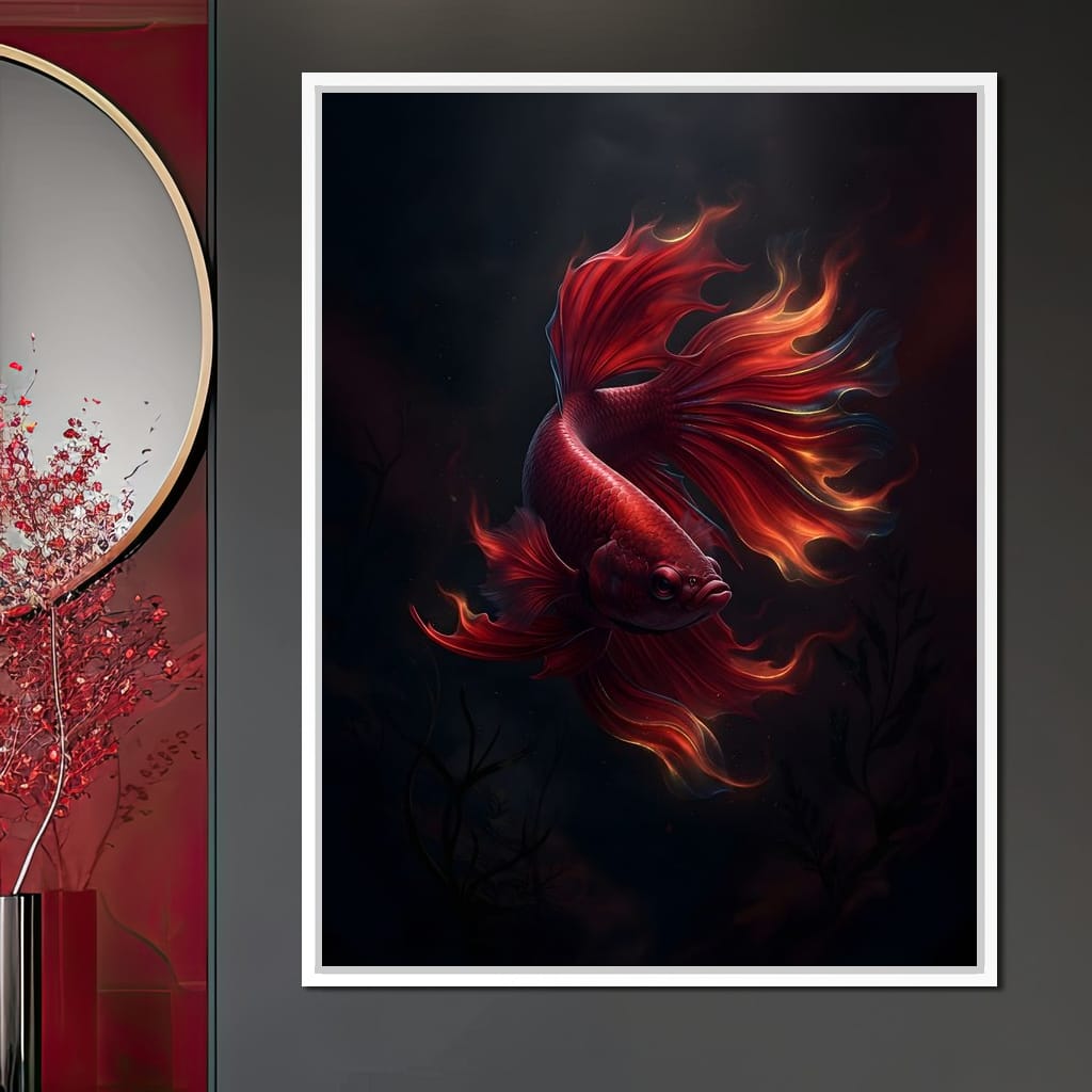 Red Fish Splendor Canvas Wall Art