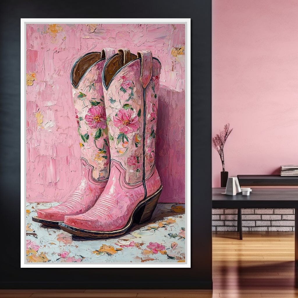 Floral Western Romance Canvas Wall Art