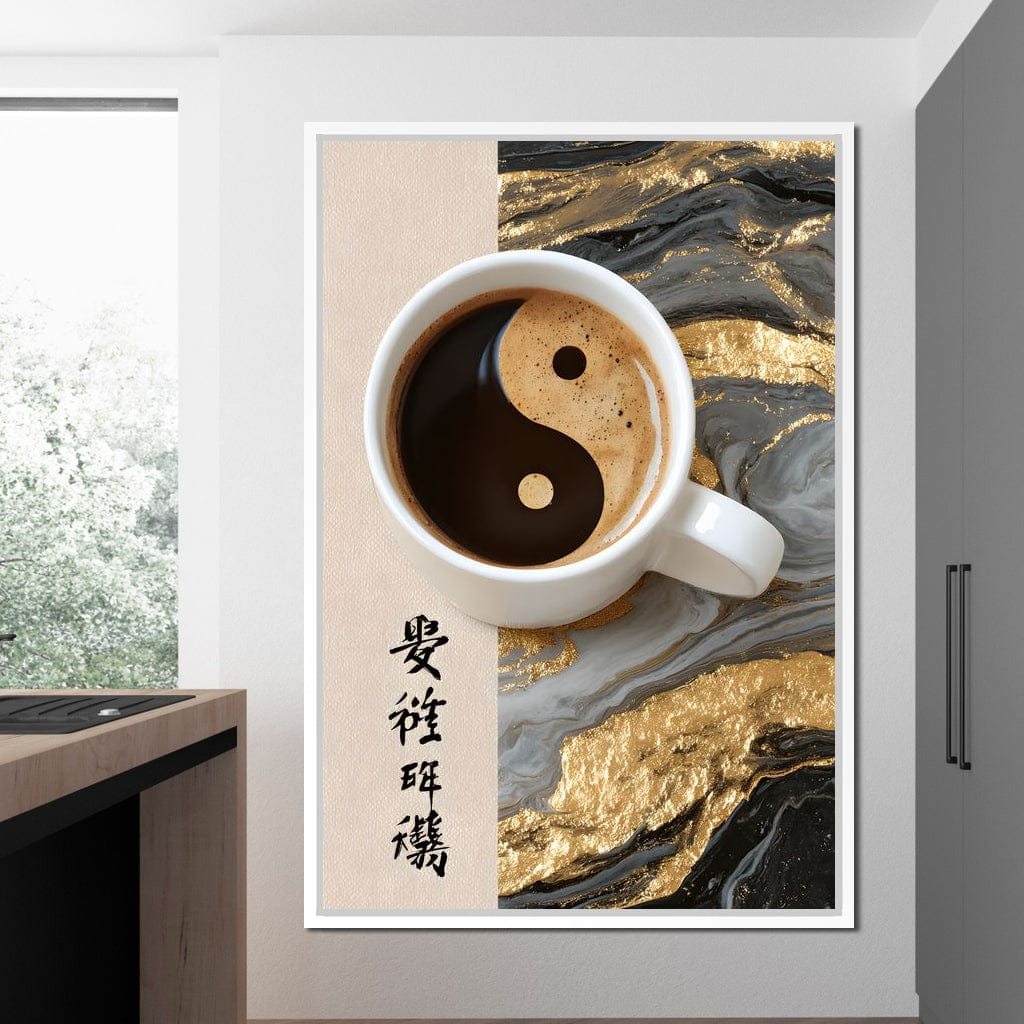 Zen Coffee Graceful Fortune Canvas Wall Art