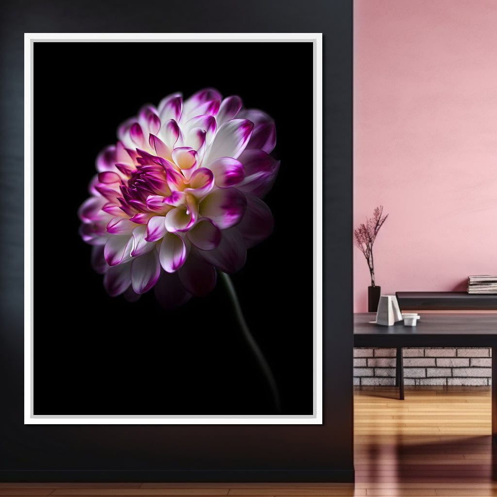 Radiant Orchid Dahlia Nocturne Canvas Wall Art