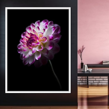 Radiant Orchid Dahlia Nocturne Canvas Wall Art