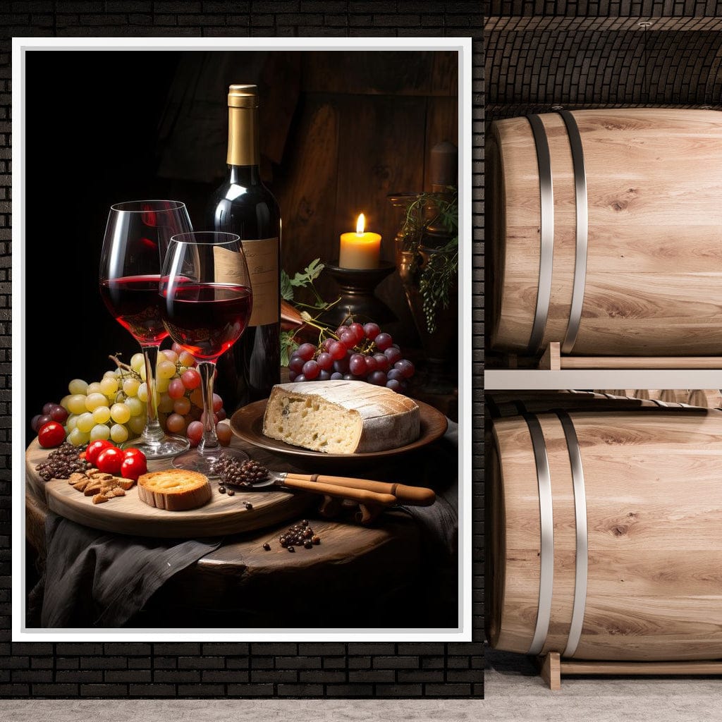 Wine Cheese Banquet Canvas Wall Art