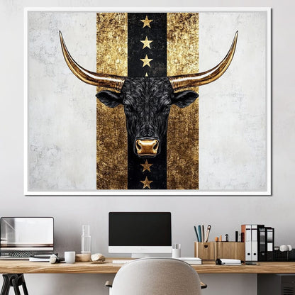 Bull Star Pathway Majesty Canvas Wall Art