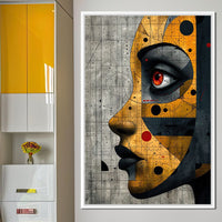 Mechanized Visage Unveiled Canvas Wall Art