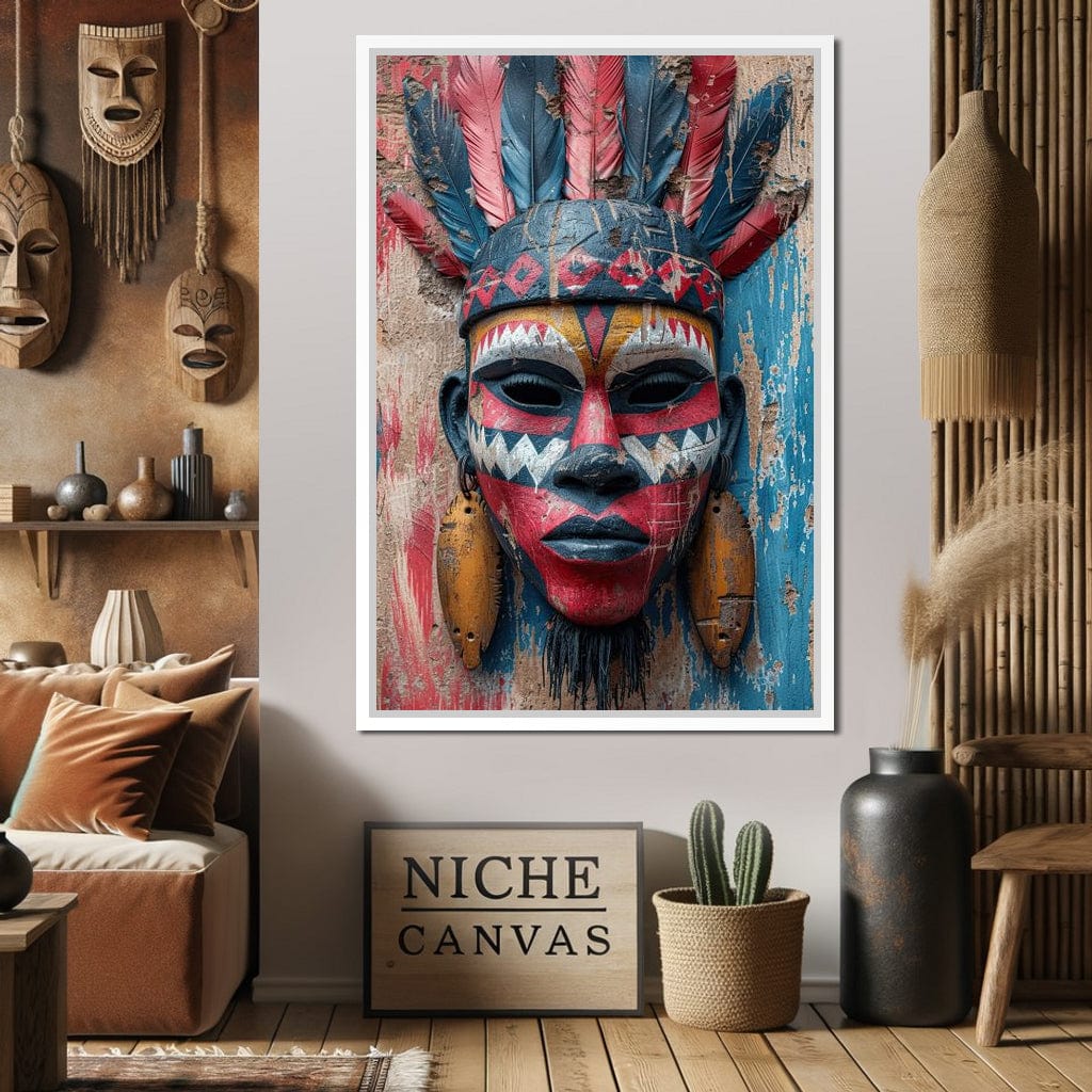 Tribal Echoes in Color Canvas Wall Art
