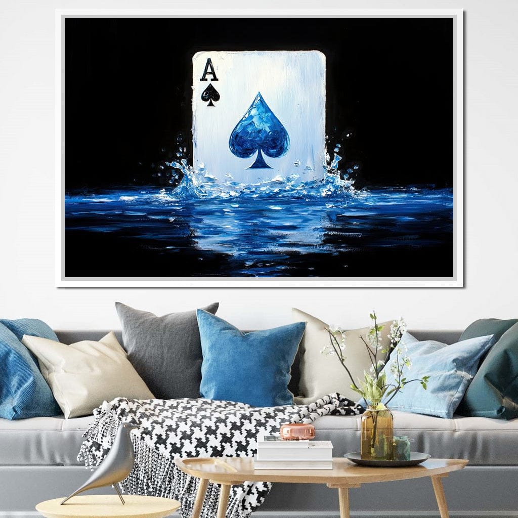 Ace of Spades Waterfall Canvas Wall Art