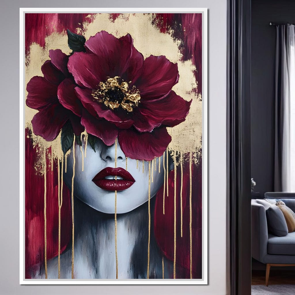 Golden Petals Silent Beauty Canvas Wall Art