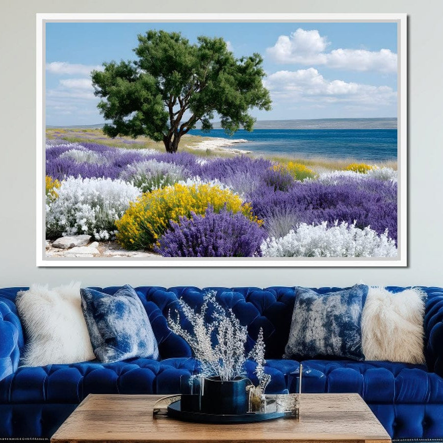 Coastal Meadow Lavender Tree Canvas Wall Art
