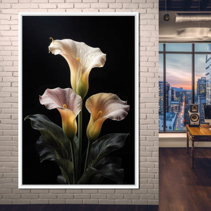Whisper of Ivory Lilies Canvas Wall Art