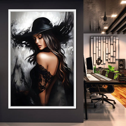 Noir Elegance Shadowscape Canvas Wall Art