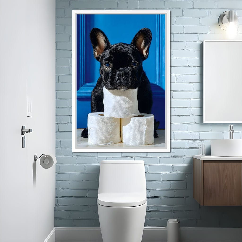 French Bulldog Roll Guardian Canvas Wall Art