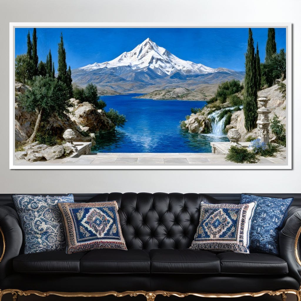Majestic Peaks and Tranquility Canvas Wall Art