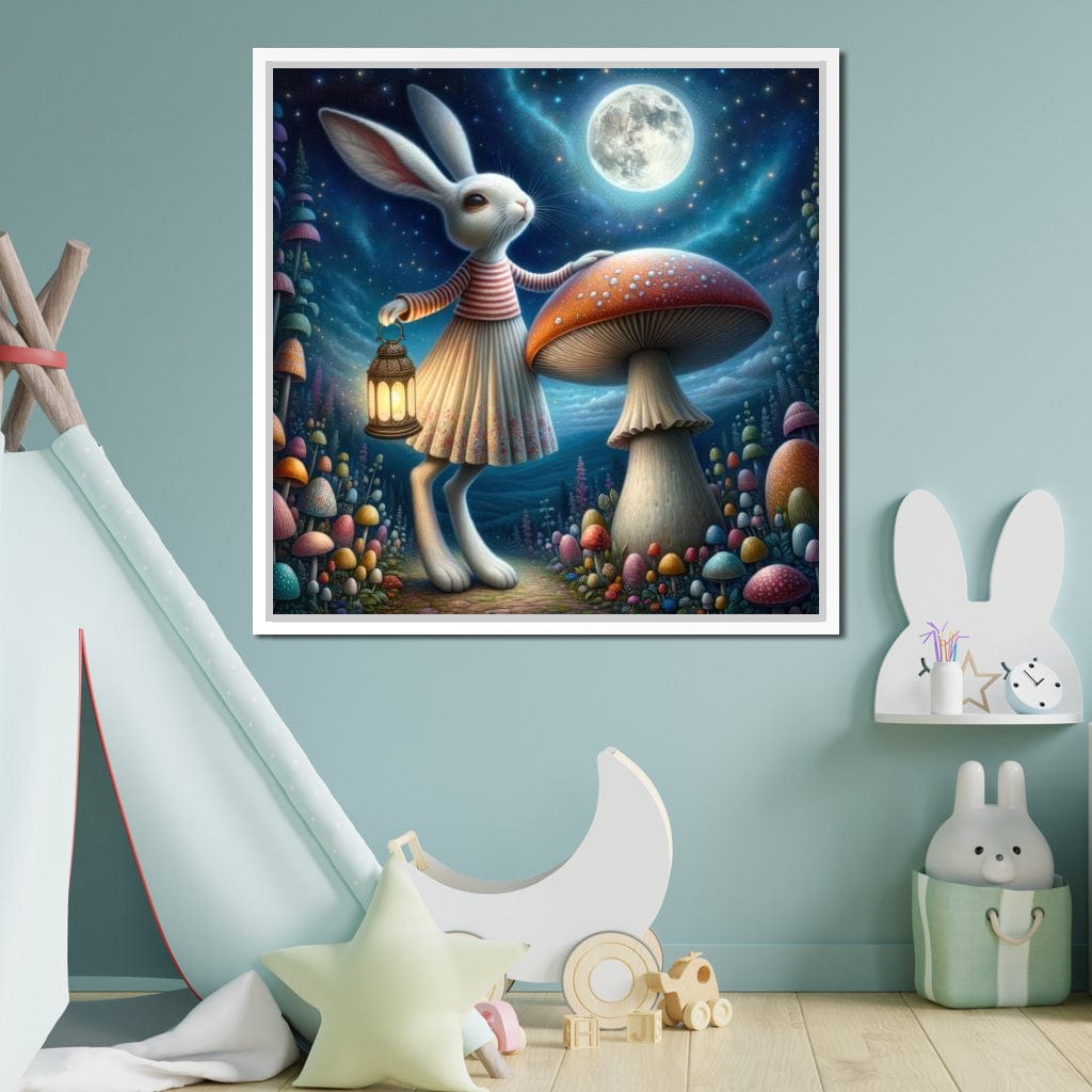 Whimsical Moonlight Meander Canvas Wall Art