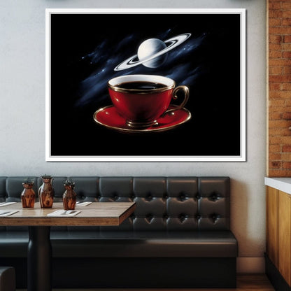 Planetary Coffee Dreamscape Canvas Wall Art