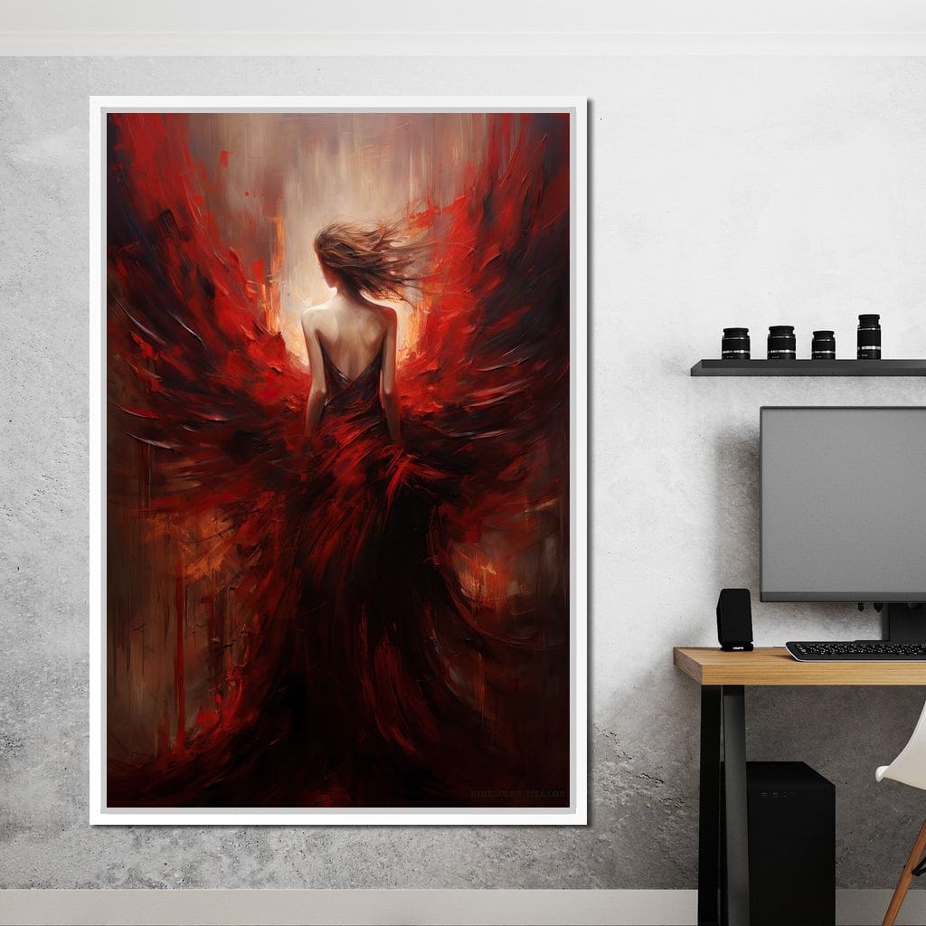 Ethereal Elegance in Shadow Gown Canvas Wall Art