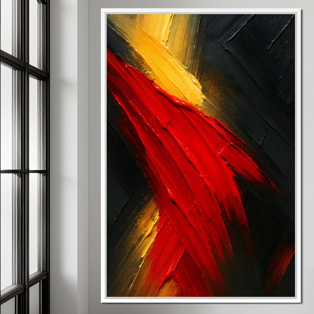 Fiery Fusion of Passion Canvas Wall Art