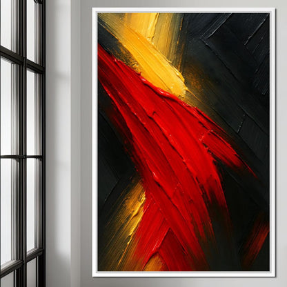 Fiery Fusion of Passion Canvas Wall Art
