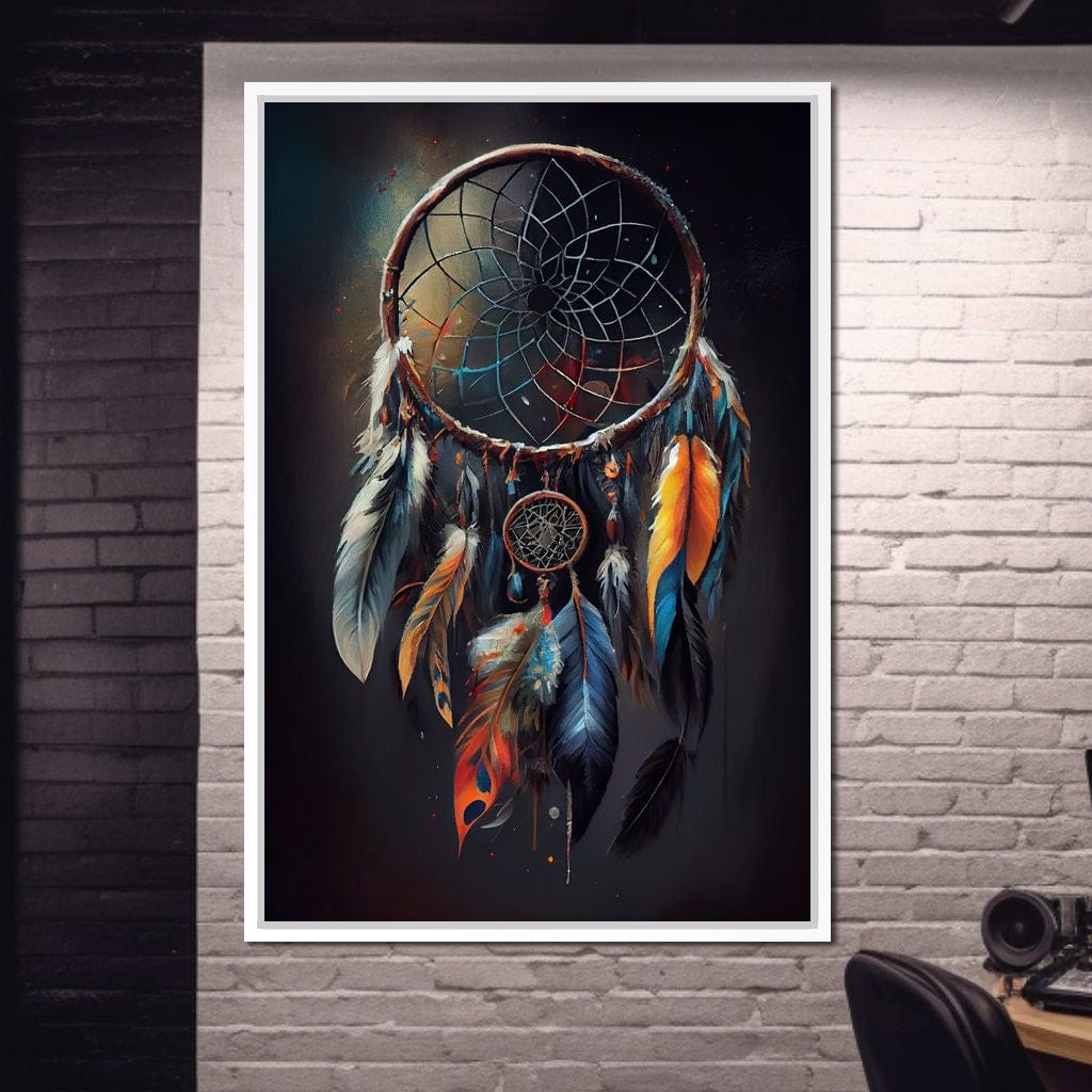 Dreamcatcher & Feathers Canvas Wall Art